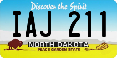 ND license plate IAJ211