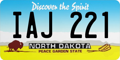 ND license plate IAJ221