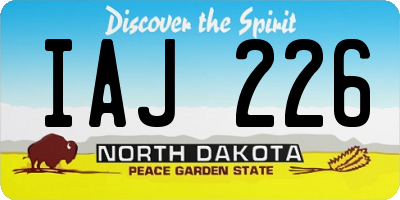 ND license plate IAJ226