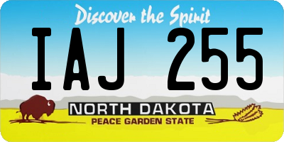 ND license plate IAJ255
