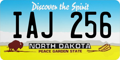 ND license plate IAJ256