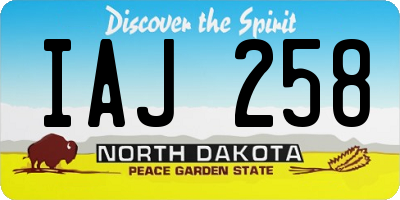ND license plate IAJ258