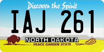 ND license plate IAJ261