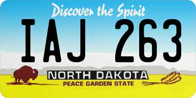 ND license plate IAJ263