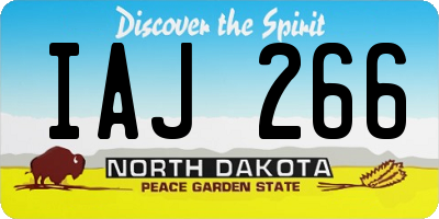 ND license plate IAJ266