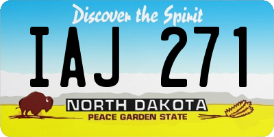 ND license plate IAJ271