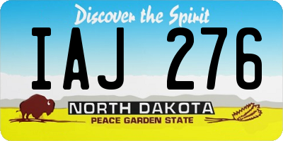 ND license plate IAJ276