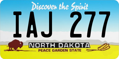 ND license plate IAJ277