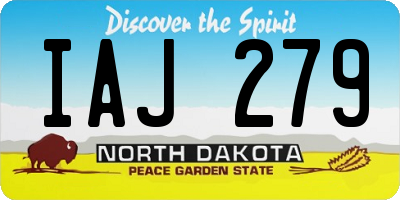 ND license plate IAJ279