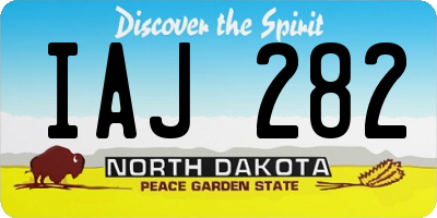 ND license plate IAJ282