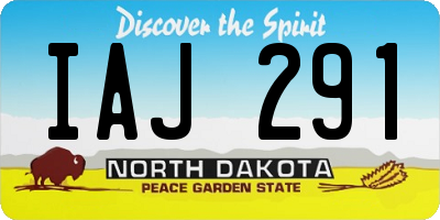 ND license plate IAJ291