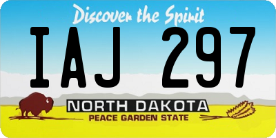 ND license plate IAJ297