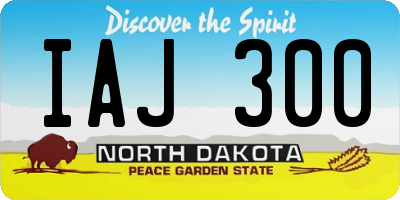 ND license plate IAJ300