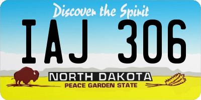 ND license plate IAJ306