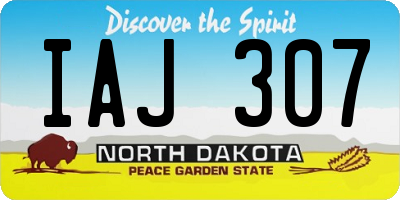 ND license plate IAJ307