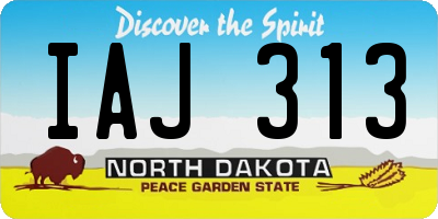 ND license plate IAJ313