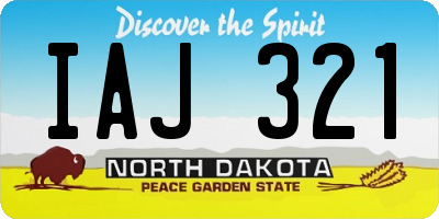 ND license plate IAJ321