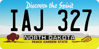 ND license plate IAJ327