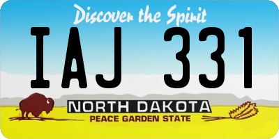 ND license plate IAJ331