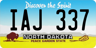 ND license plate IAJ337