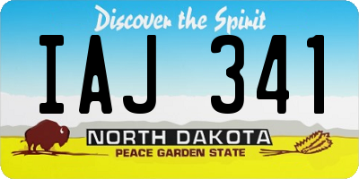ND license plate IAJ341