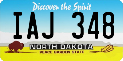ND license plate IAJ348