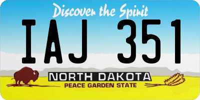 ND license plate IAJ351