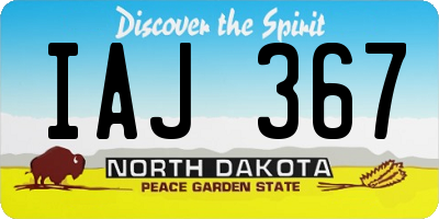 ND license plate IAJ367