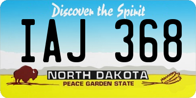 ND license plate IAJ368