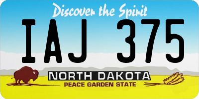 ND license plate IAJ375