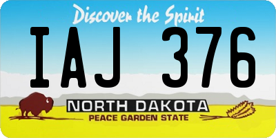 ND license plate IAJ376
