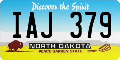 ND license plate IAJ379