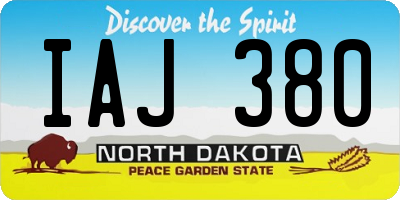 ND license plate IAJ380