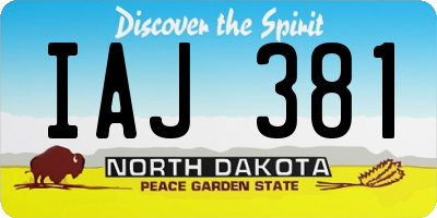ND license plate IAJ381