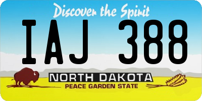 ND license plate IAJ388