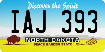 ND license plate IAJ393