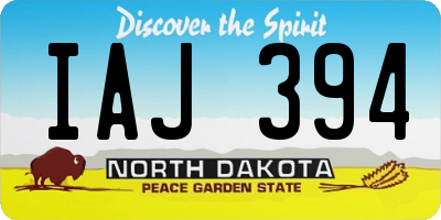 ND license plate IAJ394