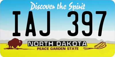 ND license plate IAJ397