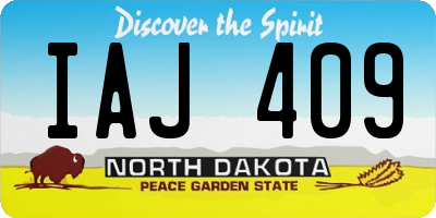 ND license plate IAJ409
