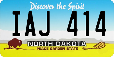 ND license plate IAJ414