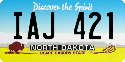 ND license plate IAJ421