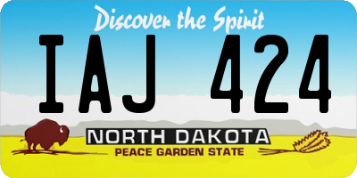 ND license plate IAJ424