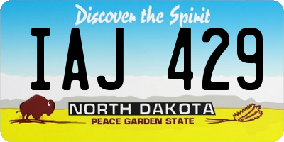 ND license plate IAJ429