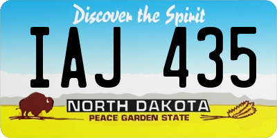 ND license plate IAJ435