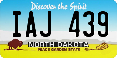 ND license plate IAJ439