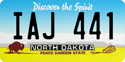 ND license plate IAJ441
