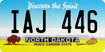 ND license plate IAJ446