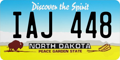 ND license plate IAJ448