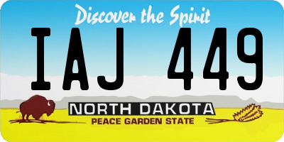 ND license plate IAJ449