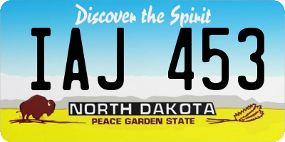 ND license plate IAJ453